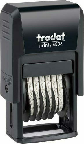 Trodat Printy 4836 Rectangular Self-Inking Number Stamp with Black Ink