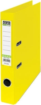 Skag Basic Arc Ring Binder 4/32 for A4 Paper with 2 Rings Yellow