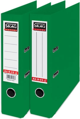 Skag Caiet cu inele 8/22 pentru Hârtie A4 cu 2 Rings Inele Verde Systems P.P