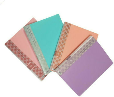 Sunfull Clipboard Flexible with 30 plastic sleeves Slides for Paper A4 Turquoise 1pcs