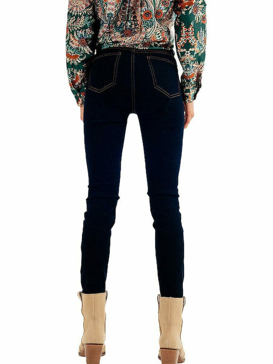 Women's Jean Trousers in Super Skinny Fit Super Dark Blue Wash