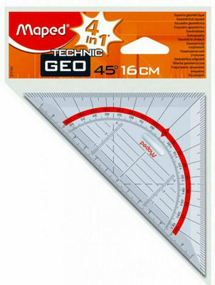 Maped Geometric Triangle Plastic Transparent 16cm