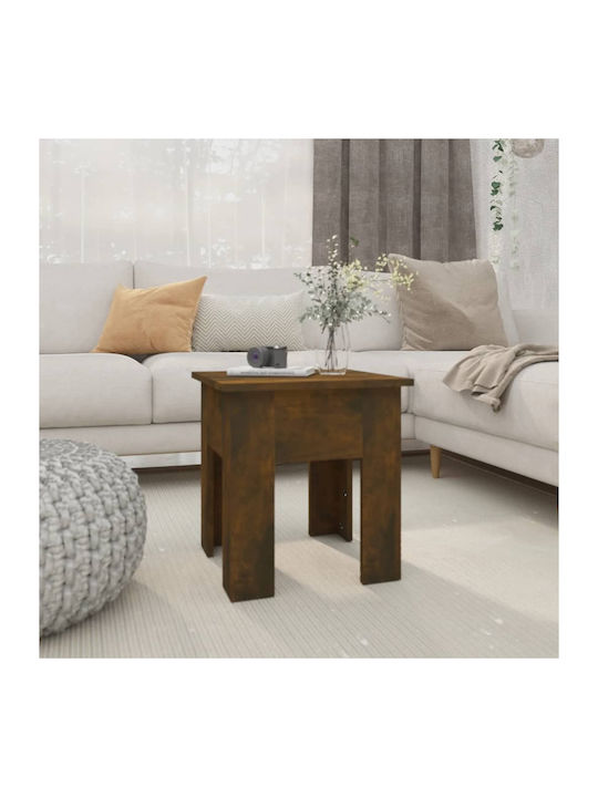 Square Wooden Side Table Καφέ L40xW40xH42cm 813071