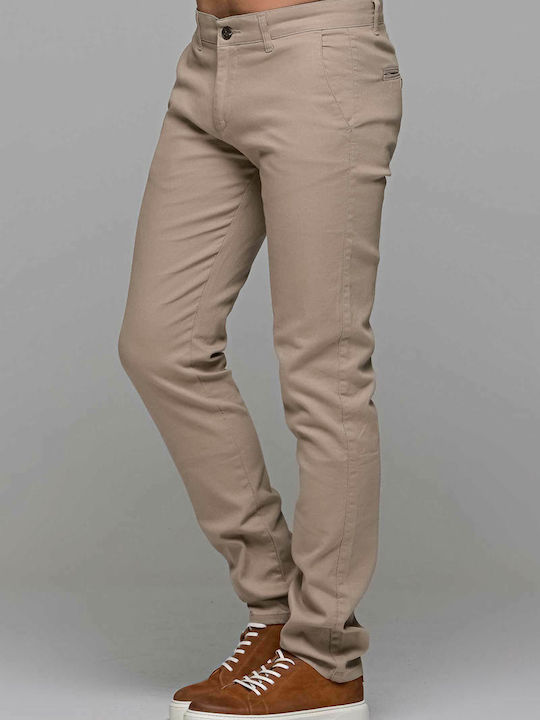 Ben Tailor Men's Trousers Chino Elastic in Regular Fit Camel