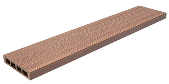 Newplan 90155 Ограда Deck за Градина Тик от WPC (Уеб магазин) 360x120x2бр 1бр