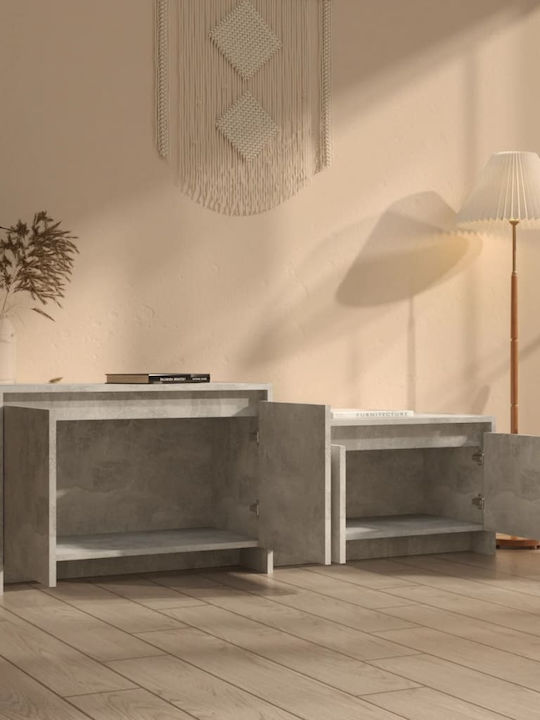 TV-Möbel Hölzernes Grey L146.5xB35xH50cm