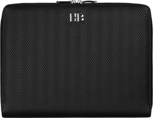 Boss Clipboard Bifold Conference for Paper A4 Black Herringbone 1pcs