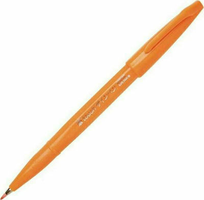 Pentel Brush Sign Pen Design Marker 1mm Orange