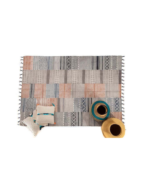 Royal Carpet Lotus 018 Handmade Rug Rectangular Cotton with Fringes Gray