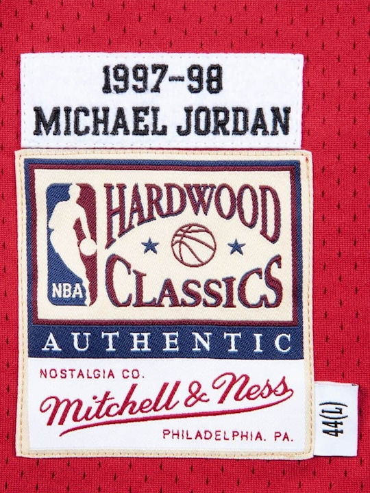 Authentic Michael Jordan C.Bulls Road Finals 1997-98 Ανδρική Φανέλα Εμφάνισης Μπάσκετ