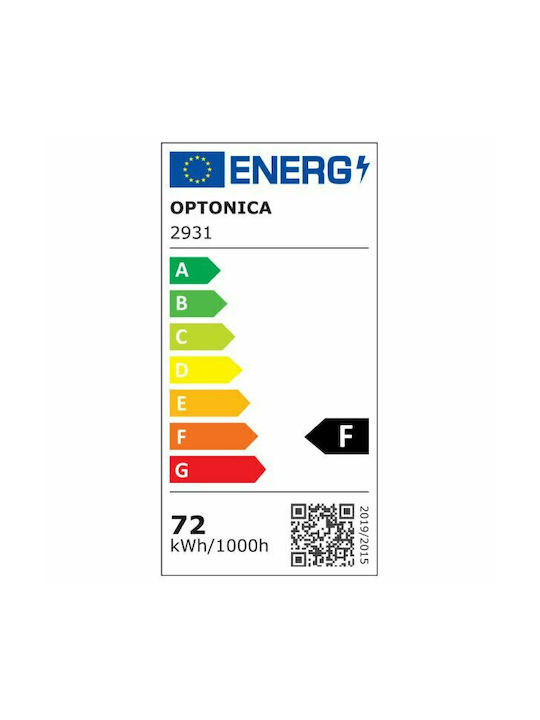 Optonica Ceiling Mount Light 50cm White with Integrated LED and Remote Control