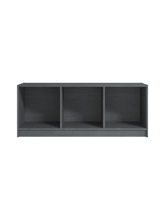 vidaXL TV-Ständer aus Massivholz Grau M104xT33xH41cm