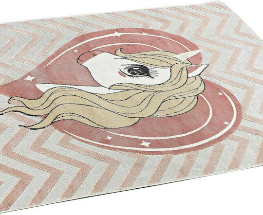 Madi Unicorn Детско килимче Еднорог Розов 130x190см Дебелина 4мм