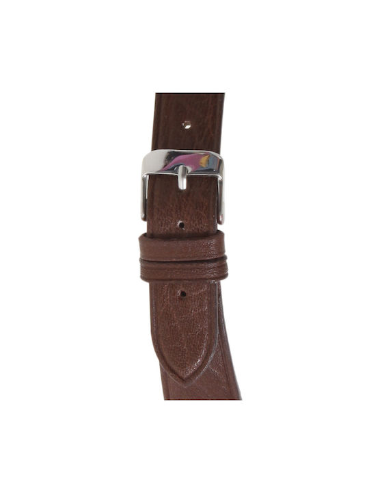 Tzevelion Leather Strap Dark brown 14mm