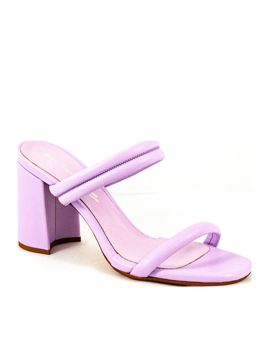Leather Sandals Purple
