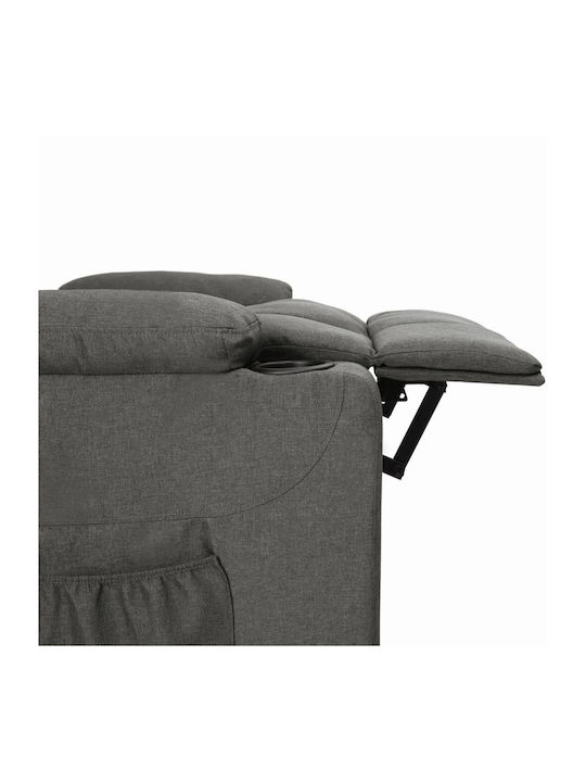 Relaxsessel mit Fußhocker Dark Grey 73x94x101.5cm