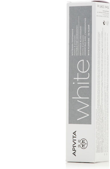Apivita White Mastic & Propolis Pastă de dinți pentru Albire , Placă și Carii dentare 75ml