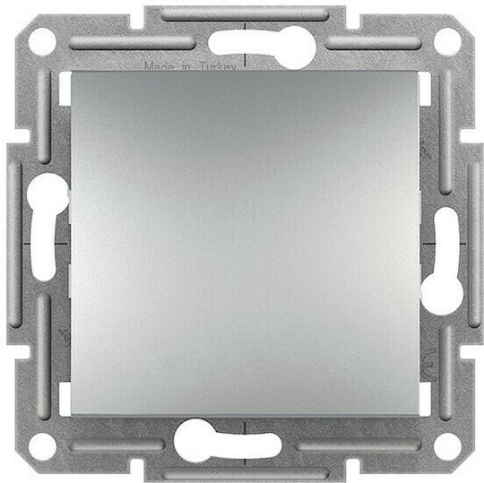 Schneider Electric Asfora Priză Electrică Mortice Single Aluminiu