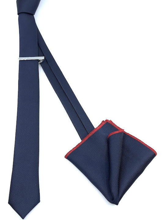 Legend Accessories Men's Tie Set Synthetic Monochrome Navy Red