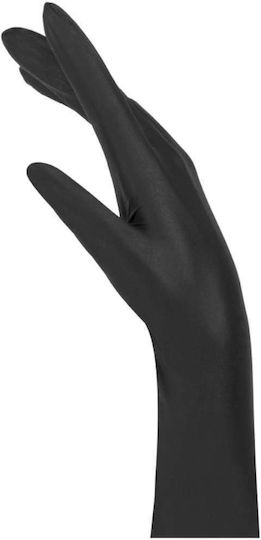 Bournas Medicals Bold Nitrile Examination Gloves Powder Free Black 100pcs