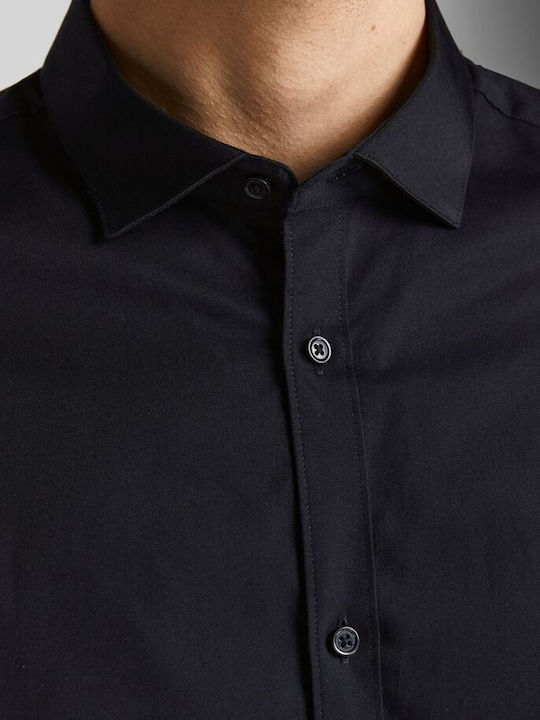 Long-sleeved Cotton Shirt Black