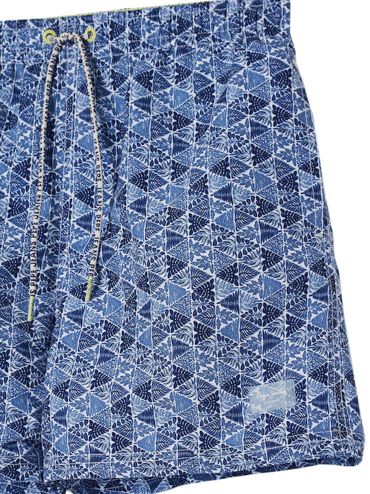 Men's Swimwear Shorts Navy Blue with Patterns
