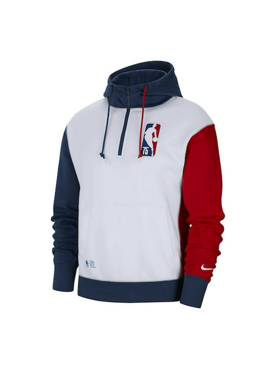 Nike Team 31 Courtside Herren Sweatshirt Jacke mit Kapuze Weiß