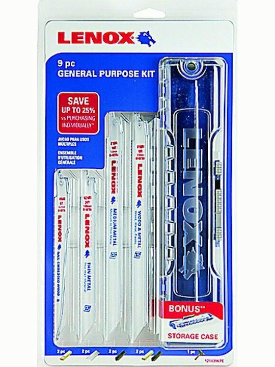 Lenox 121439KPE Λάμες για Μέταλλο και Ξύλο 9τμχ
