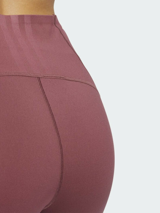 Yoga 4 Elements Women's Cropped Yoga Legging High Waisted Quiet Crimson