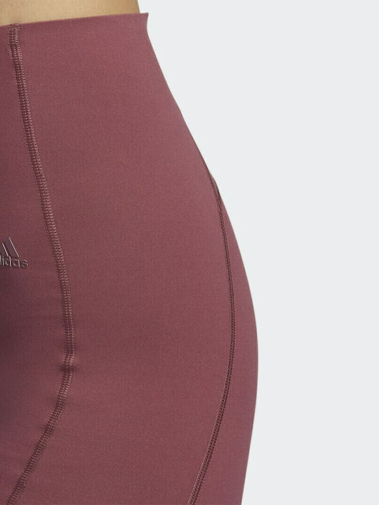 Yoga 4 Elements Women's Cropped Yoga Legging High Waisted Quiet Crimson