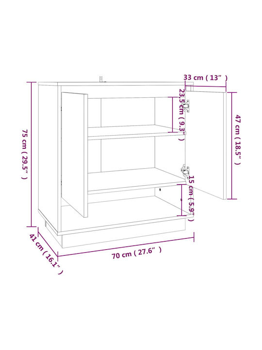 Bufet Stejar Sonoma 70x41x75cm