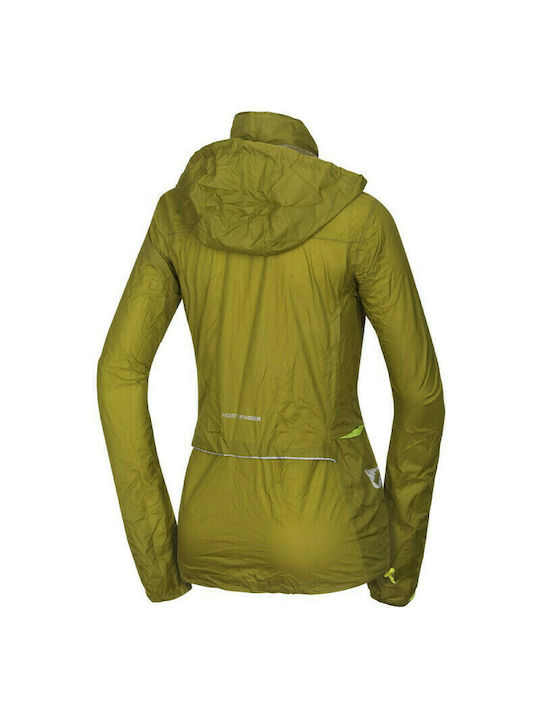 Northfinder Women's Hiking Short Sports Jacket Waterproof for Spring or Autumn with Hood Khaki