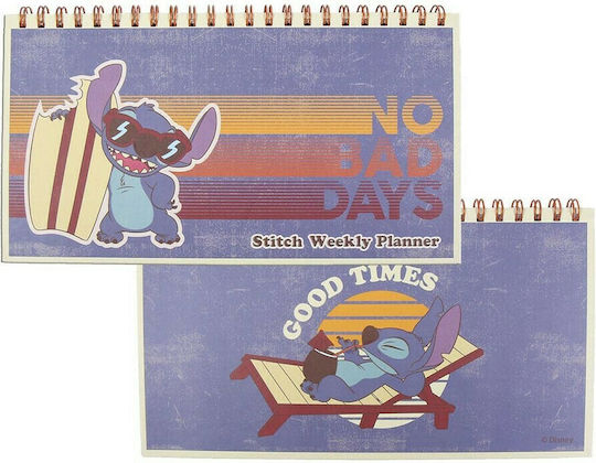 Disney Stitch Weekly Planner Spiral 16.7x35cm