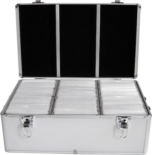 MediaRange CD Box για 1 Δίσκο με Διάφανη Πρόσοψη σε Ασημί Χρώμα