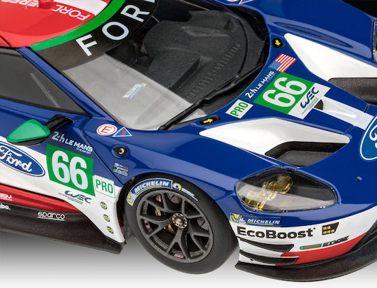 Revell Ford GT - Le Mans Фигура за Моделизъм Автомобил 88 Части в Мащаб 1:24 с Лепило и Бои 20.4x9.4x4.7см.