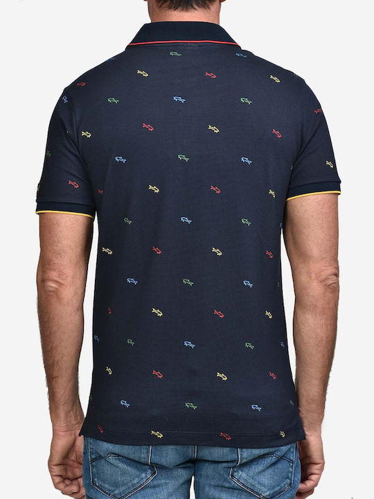 Paul & Shark Bluza Bărbătească cu Mânecă Scurtă Polo Albastru marin