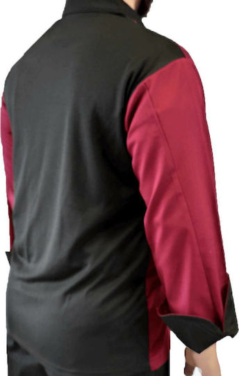 Haina Bucătar Unisex Burgundy cu Mânecă lungă MARK984