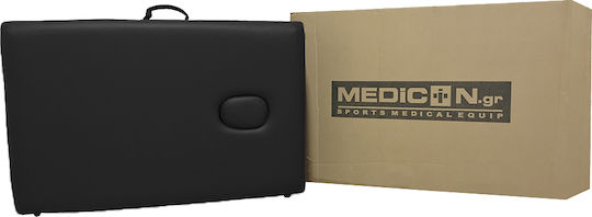 Medicin Wooden Portable Black Massage and Physiotherapy Bed 186x60cm