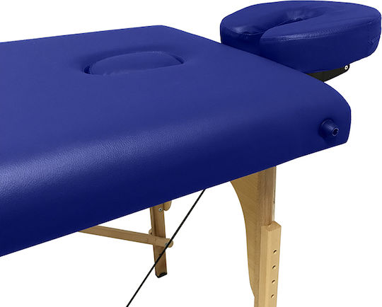 Medicin Wooden Portable Blue Massage and Physiotherapy Bed 186x60cm