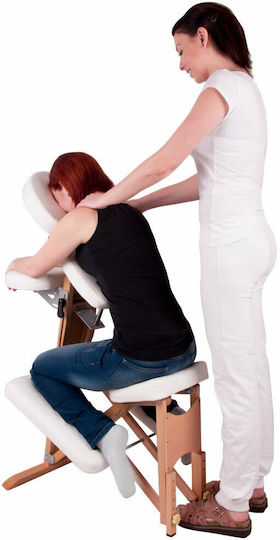 Medicin Stuhl Massage und Physiotherapie Schwarz aus Holz 85x57cm.