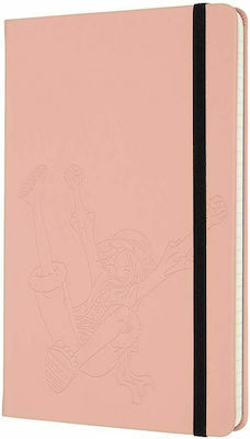 Moleskine One Piece Ruled Notebook Ruled with Elastic Pink