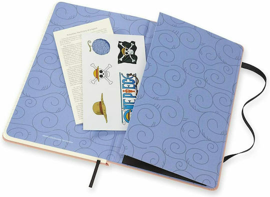 Moleskine One Piece Ruled Σημειωματάριο Ριγέ με Λάστιχο Ροζ