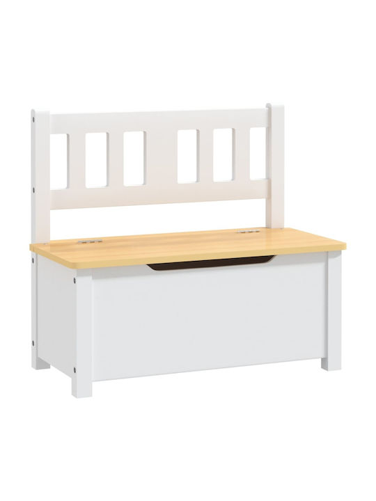 Kids Table Set with Chairs made of Wood White vidaXL
