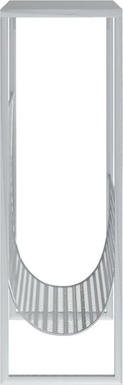 vidaXL Beistelltisch Metall Rechteckig Silber M35xL15xH45cm