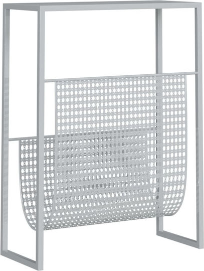 vidaXL Beistelltisch Metall Rechteckig Silber M35xL15xH45cm