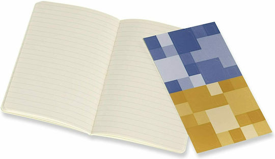 Moleskine Σετ 2 Σημειωματάρια 80 Φύλλων Ριγέ Μπλε
