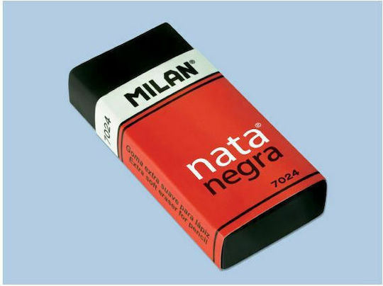 Milan Eraser for Pencil and Pen Nata 1pcs Black