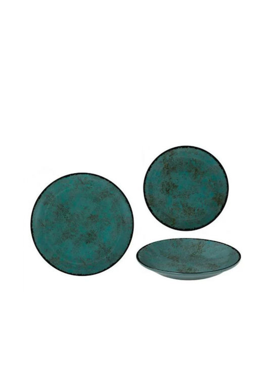 Oriana Ferelli Teal Plate Desert Ceramic Teal with Diameter 20cm 6pcs PR18274803