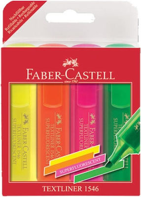 Faber-Castell 1546 Markere de Subliniere Multicolor 4buc