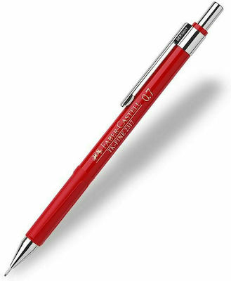 Faber-Castell 2317 Creion mecanic de desen 0.7mm cu Radiera Roșu